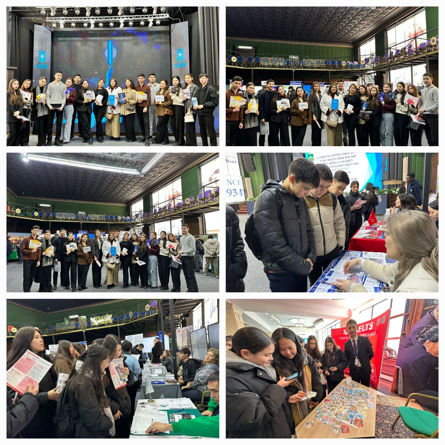 Кәсіптік бағдар беру жұмысы шеңберінде ЖОО-лардың көрмелері, қажетті материалдарды тарату